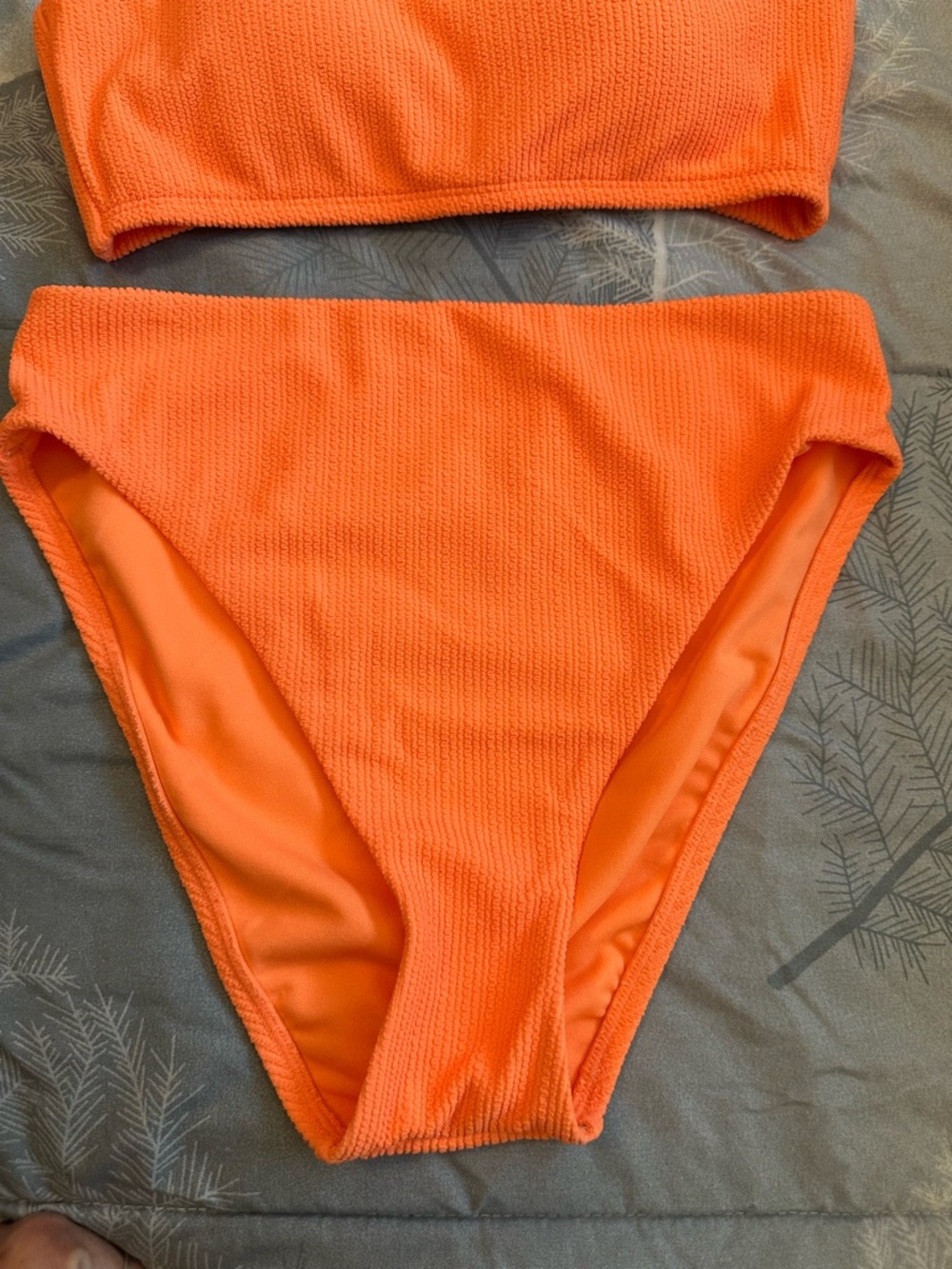 NWOT Sanctuary Orange Textured Bikini Top and Bottom Sz S - Picture 3 of 9